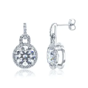 9.5mm Moissanite Dangle Earrings