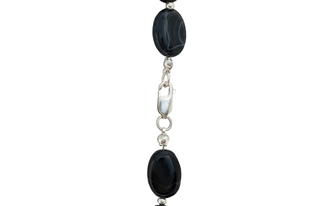 Black banded Agate Necklace