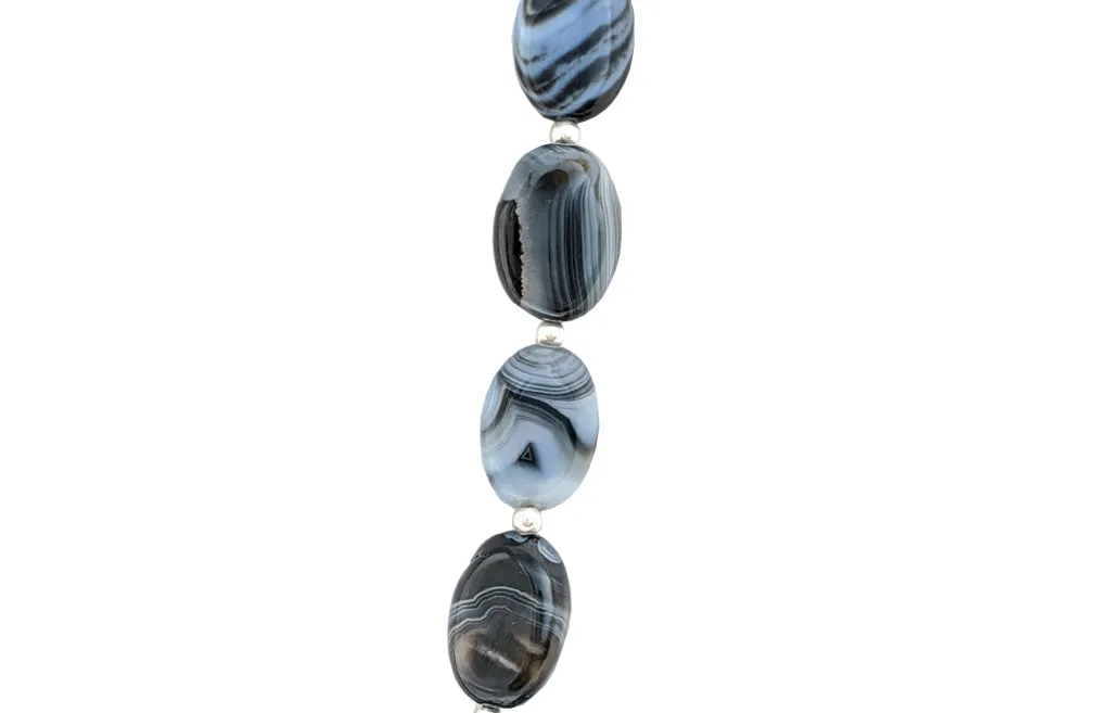 Black banded Agate Necklace