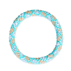 Blue Orchid | Himalayan Glass Bead Bracelet