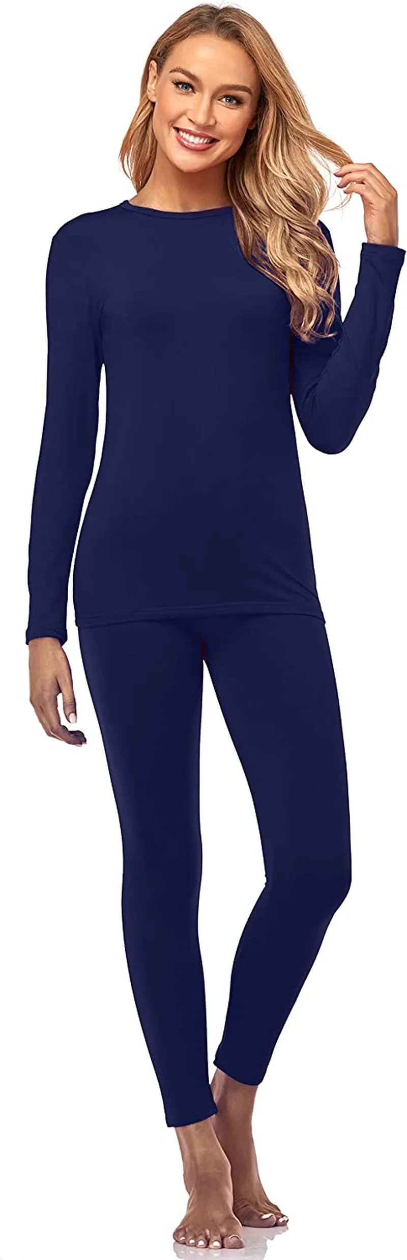 Malist Women's Thermal Underwear Ultra Soft Long Johns Top with Fleece Lined Set