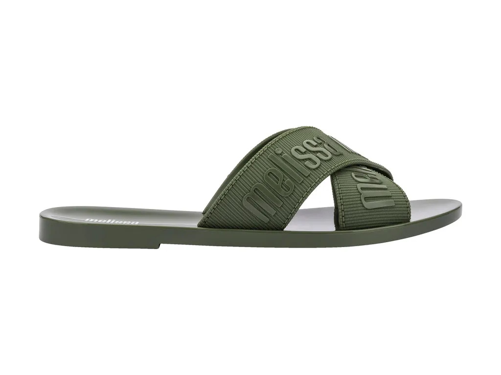 Melissa M Lover AD Multi Strap Green Slides For Women