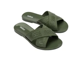 Melissa M Lover AD Multi Strap Green Slides For Women