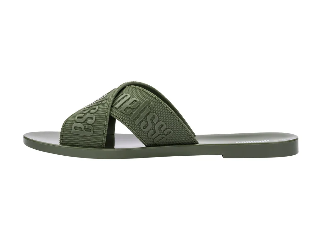 Melissa M Lover AD Multi Strap Green Slides For Women