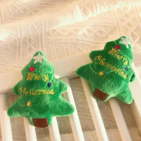 Mini Christmas Tree Squeaky Interactive Chew Plush Dog Toy