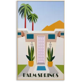 Palm Springs - 60 x 100cm Outdoor UV Wall Art with Beech Aluminium Frame