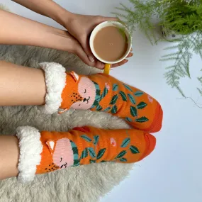 Secret Garden Fox Slipper Socks