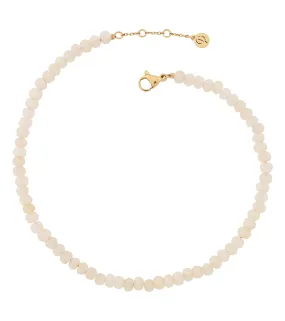 Summer Beads Anklet White Gold