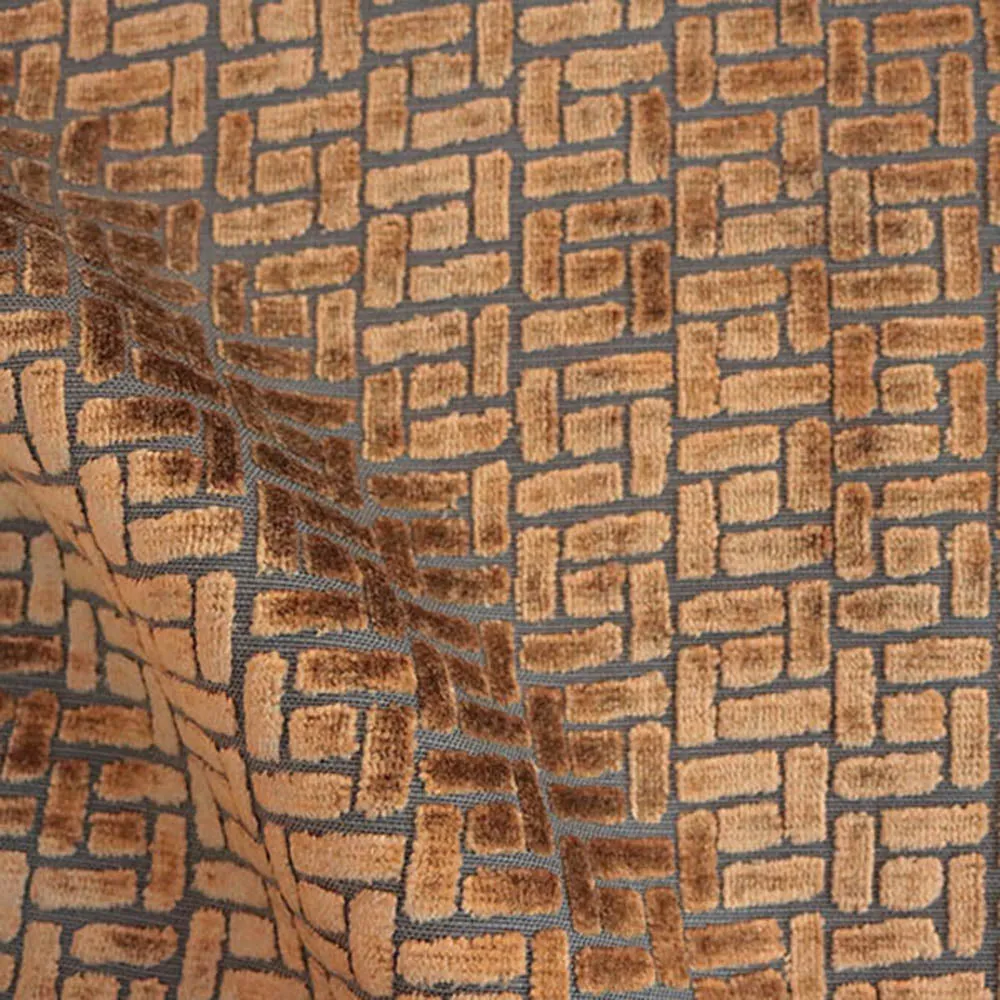 WESTFIELD, GEOMETRIC PATTERN BURNOUT UPHOLSTERY FABRIC BY THE YARD